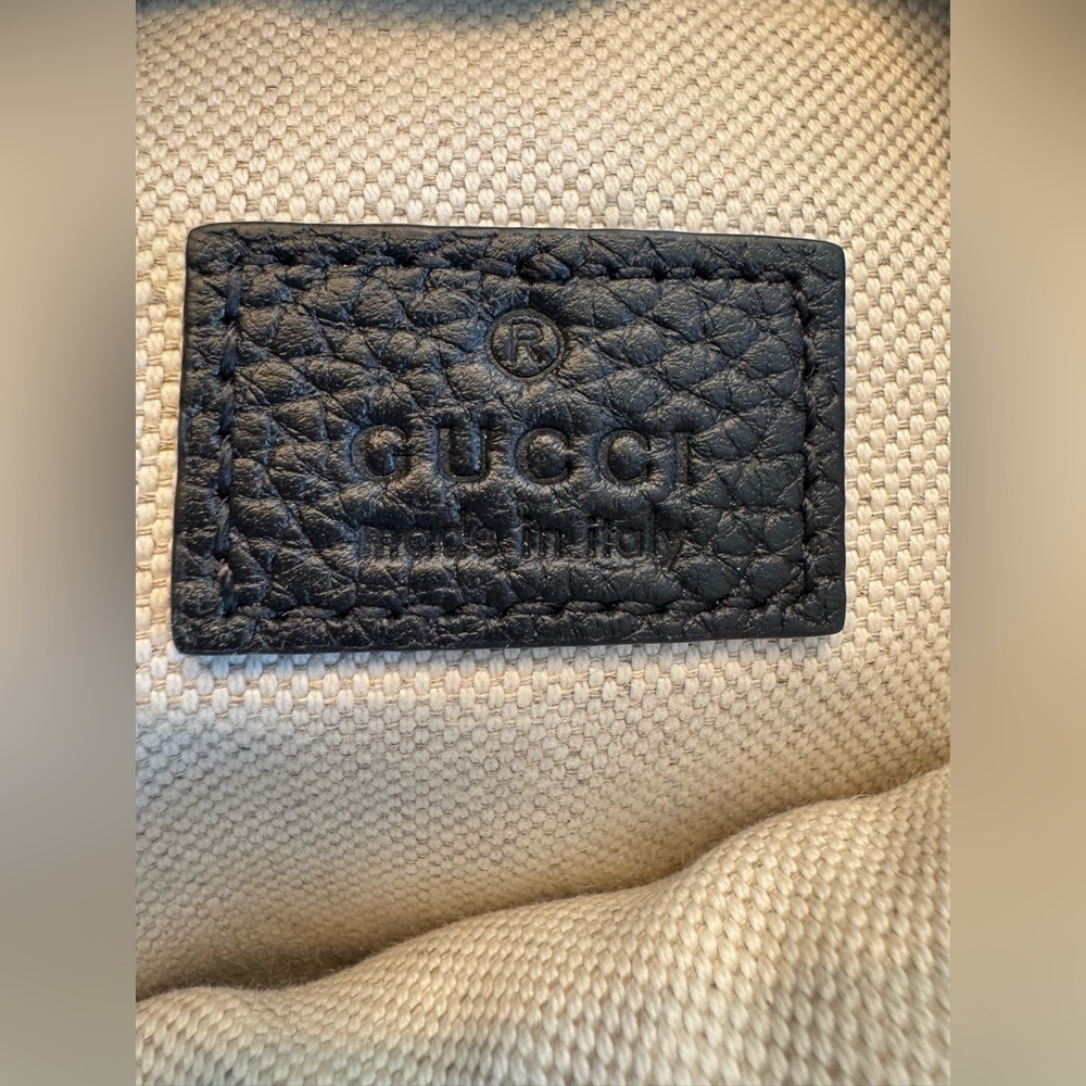 🔥 Gucci Jumbo GG Small Belt Bag Black Leather - Picture 8 of 17